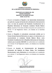 Asamblea Nacional Debatir Acuerdo En Repudio A Declaraciones