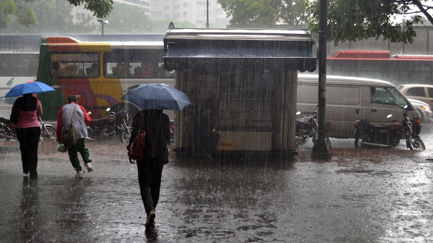 Inameh pronostica lluvias y lloviznas dispersas en gran parte del país