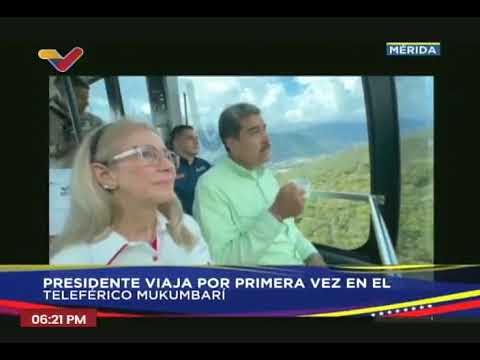 Hecho histórico visita del presidente Maduro al teleferico Mukumbarí