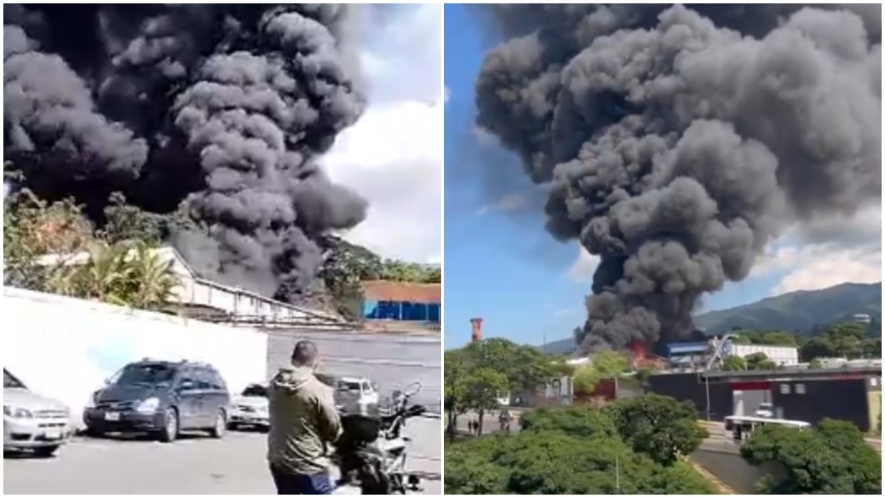 ¡Alarma! Se registró feroz incendio en zona industrial de La Bandera en Caracas