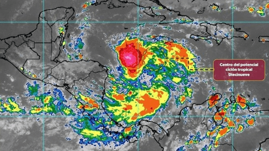 Alertan sobre la formación de un potencial ciclón tropical en el mar Caribe